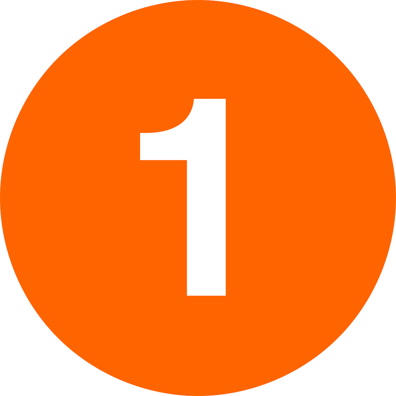 one, circle, orange, white, number, 1, orange numbers, orange circle, one, one, one, one, one, number